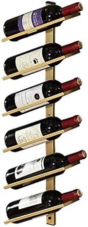 DFSY Wall-Mounted Wine Rack 6 Bottles Gold 1