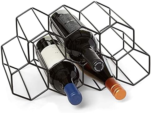CLoxks 7 Grid Golden Metal Wine Rack