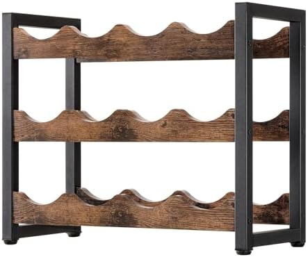 Rusnugic 3 Tier Wine Rack - 12 Bottle Storage Organizer
