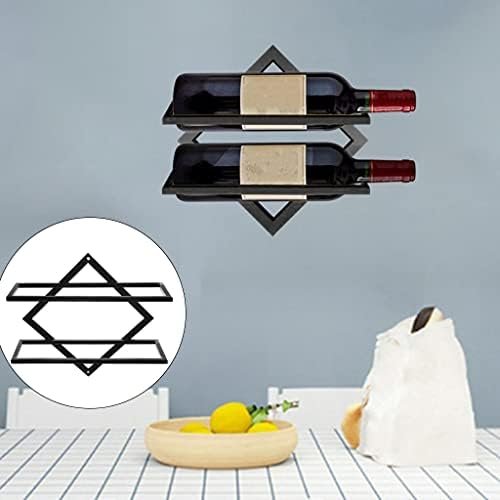 SHQ Wall-Mounted Steel Wine Rack 2 Bottles