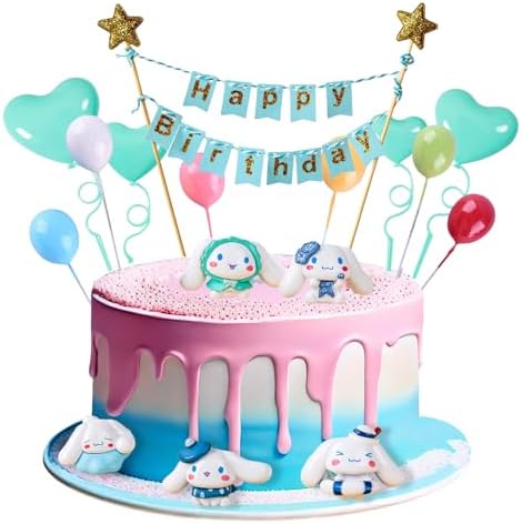 Educatgame Kawaii Anime Cake Topper Set