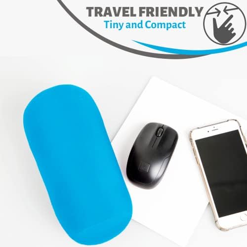 Travel Fanatics Mini Microbead Pillow 35x8 Blue
