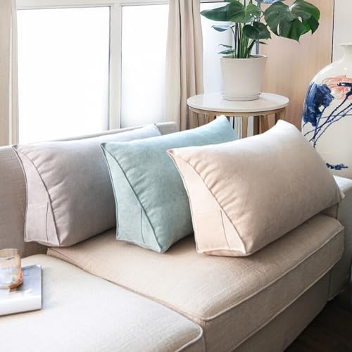 Triangle Sofa Pillow Lake Blue with Zipper