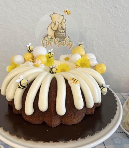 Winnie Bear Baby Shower Cake Topper Set