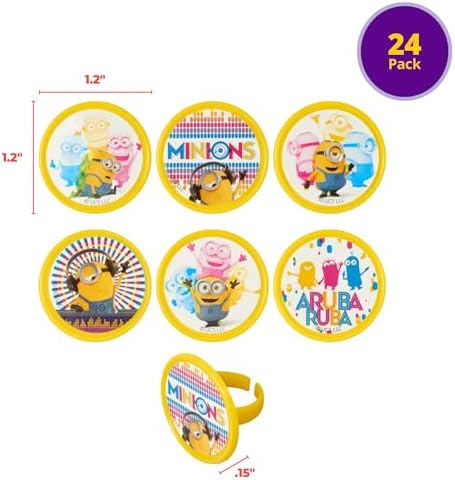 Despicable Me Minions Cupcake Rings 24 Pack