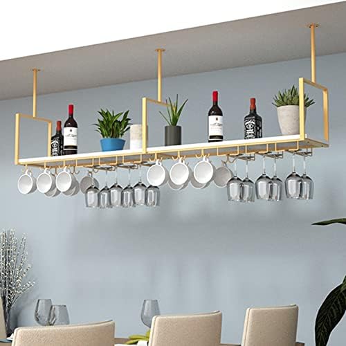 KOHARA Wall-Mounted Wine Rack with Two Cup Holders