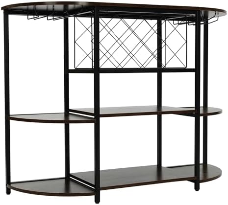 Freestanding Wine Rack with 3-Tier Design Brown