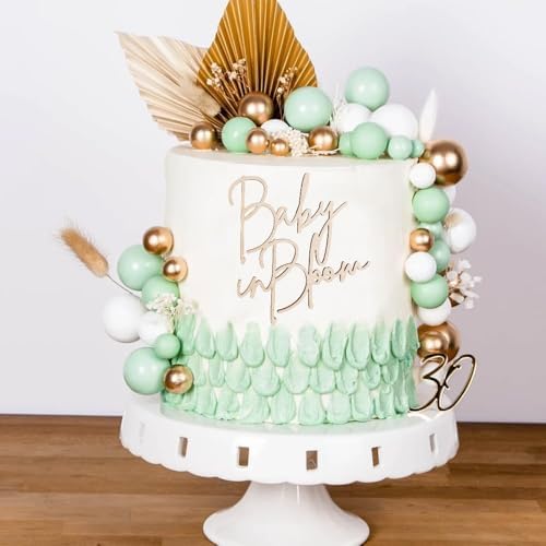 Baby in Bloom Wooden Cake Topper for Baby Showers and Birthdays