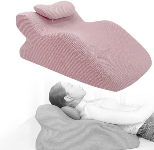IEUDNS Face Down Pillow with Neck Support Wedge Pillow Washable Cover Pink