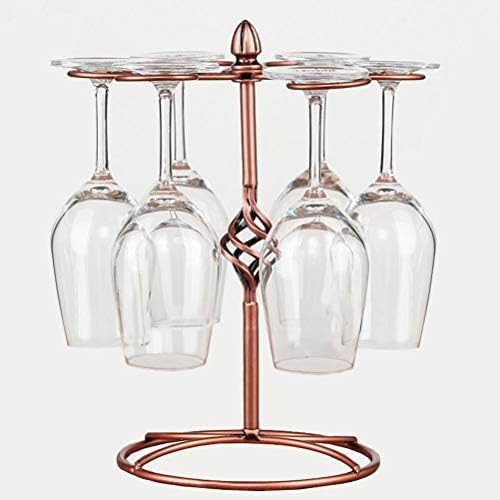 QPIX DIGITAL Wine Glass Rack Bronze 6 Hooks Elegant Storage 1