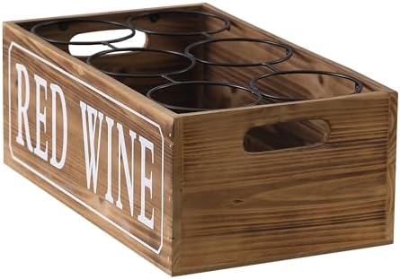 Sintosin Rustic Wooden Wine Rack Countertop 16x9 Inch