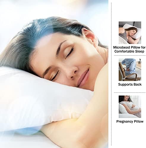 Lavish Home Microbead Pillow - White