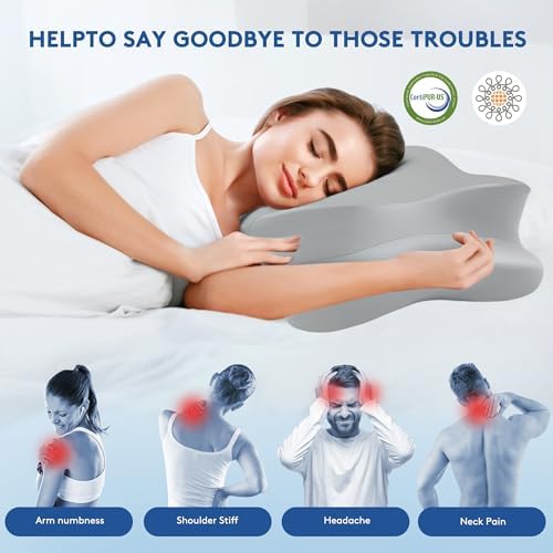 SUFOR Cooling Cervical Pillow with 2 Heights - Grey