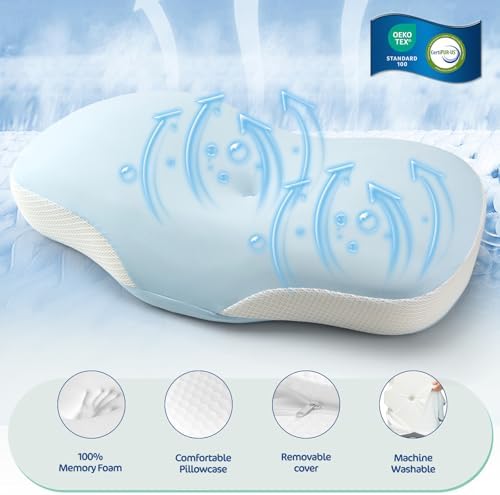 JOYENERGY Ergonomic Cervical Pillow with Memory Foam