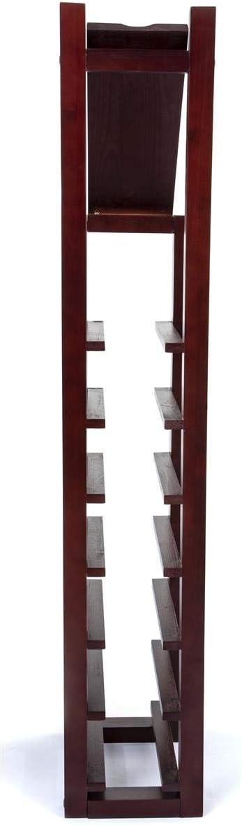 Displays2go Wine Rack Holds 8 Bottles - Mahogany