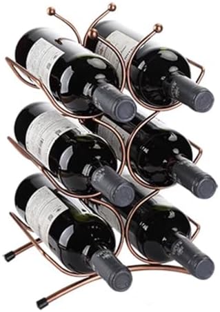 Artistic Wine Rack 2-7 Bottle Storage Iron Design Modern Style