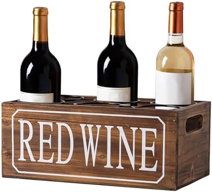 Sintosin Rustic Wooden Wine Rack Countertop 16x9 Inch
