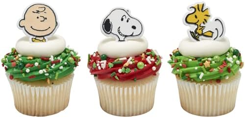 DecoPac Peanuts Characters Cupcake Rings - 24 Pack