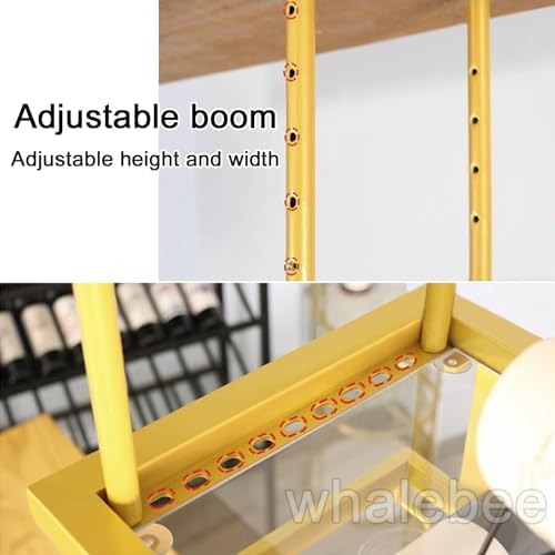 Whalebee Metal Ceiling Wine Rack with 3 Tiers Adjustable Holder