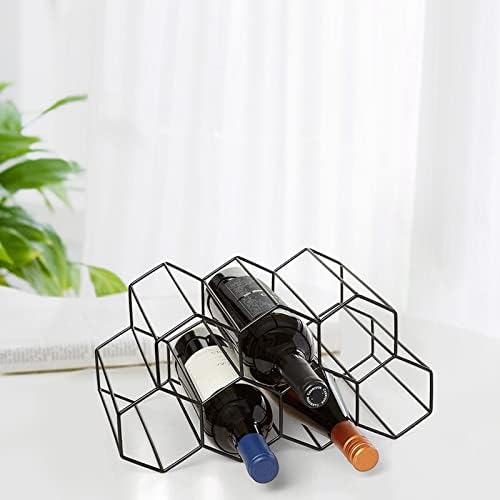 CLoxks 7 Grid Golden Metal Wine Rack