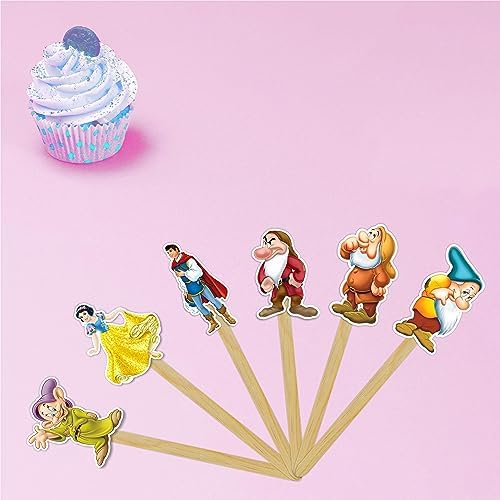 Seyal Snw Whte and the Sevn Dwafs Cupcake Topper