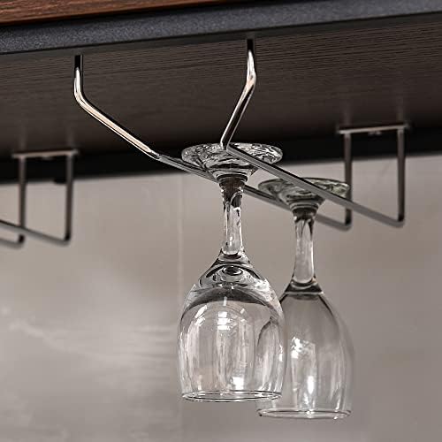 HOMCOM Industrial Wine Rack with 11-Bottle Holder Free Standing with Glass Holders