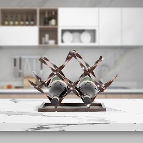 TOOARTS Free Standing Wine Rack 7 Bottles