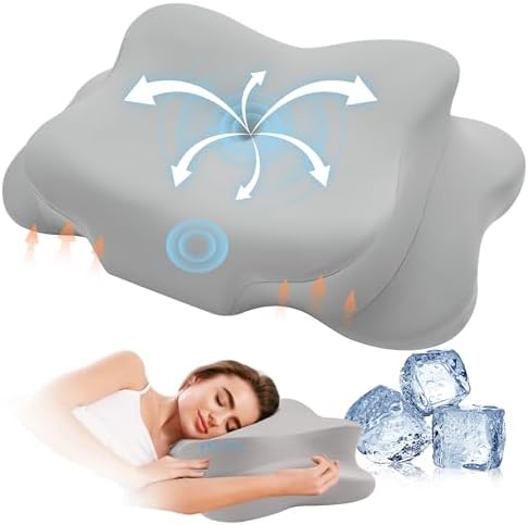 SUFOR Cooling Cervical Pillow with 2 Heights - Grey