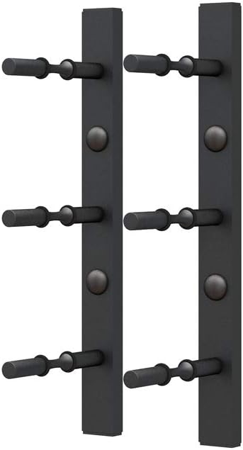Ultra Wine Racks Wall-Mounted Matte Black 3 Bottle