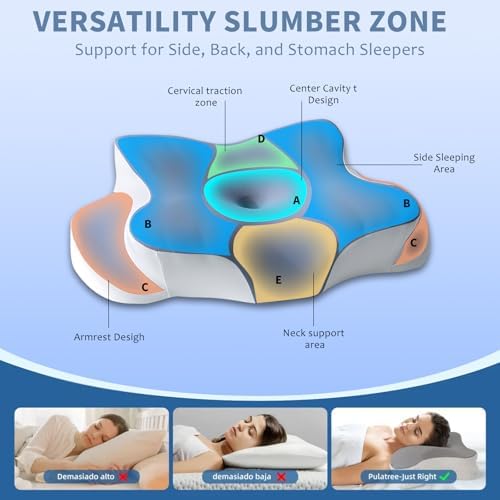 Mckkymi Memory Foam Cervical Pillow - Cooling Side Sleeper with Two Heights