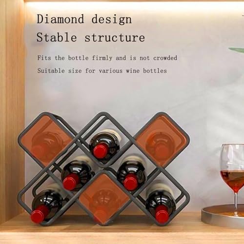 BYLAKO 5-Bottle Wine Rack Metal Sturdy Holder for Home Kitchen Bar