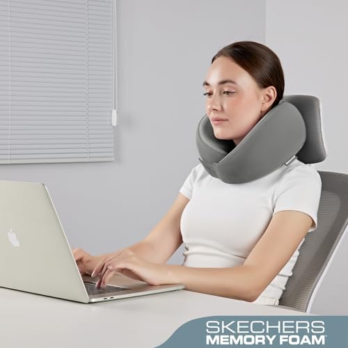Skechers Memory Foam Travel Pillow for Neck Support