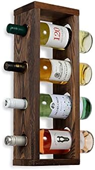 Rustic State Wall-Mounted Wine Rack for 4 Bottles -Walnut