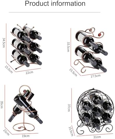 Coemepa Metal Wine Rack 2-7 Bottles Free Standing