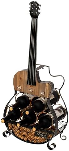 Vintiquewise Guitar Shape 5-Bottle Wine Rack