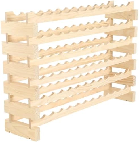 72 Bottle Wine Rack 12 Wide Dark Stain