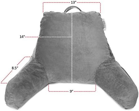 Nestl Reading Pillow with Laptop Lap Desk - Gray