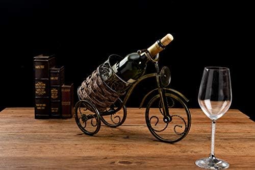 Bicycle Wine Rack Gold Colored Sturdy Metal