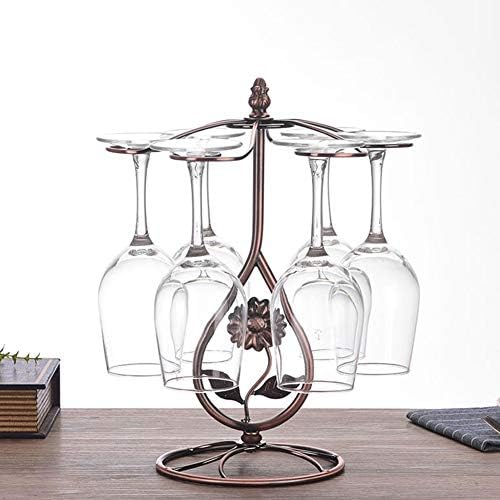 European-Style Retro Sunflower Wine Rack 6 Glass Holder