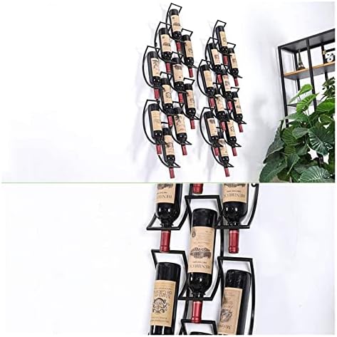 ALDEPO Wall Mounted Wine Rack 10 Bottles Bronze Black