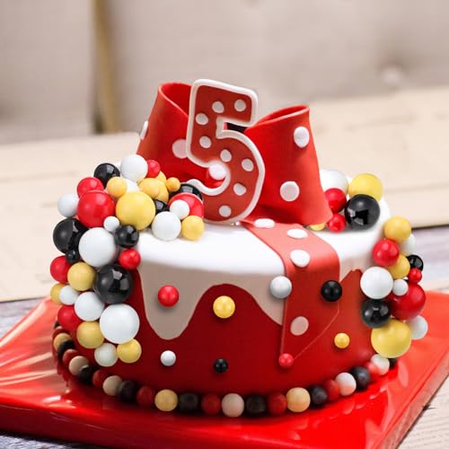 Tondiamo 108 Pcs Ball Cake Toppers DIY Foam Balloons Decorations