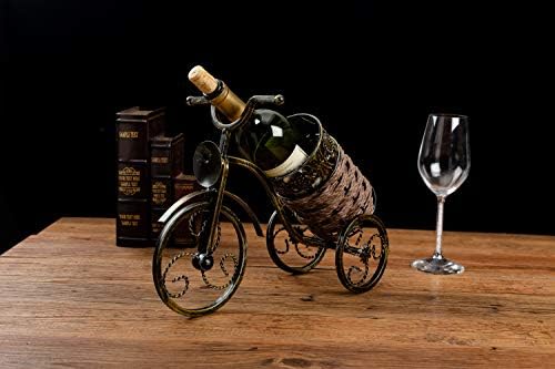 Bicycle Wine Rack Gold Colored Sturdy Metal