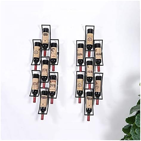 ALDEPO Wall Mounted Wine Rack 10 Bottles Bronze Black