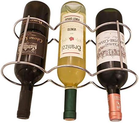 Stackable Wine Rack Bottle Holder in Silver