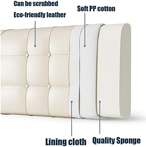 CHIAPERIni Liangjun Headboard Bed Pillow Green 200cm with Removable Cover