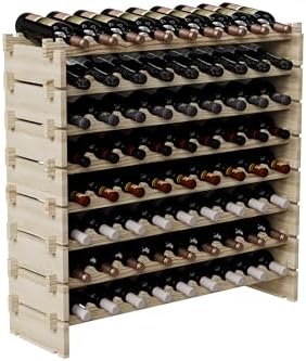 Svimi 8 Tier Real Wood Wine Rack for 72 Bottles