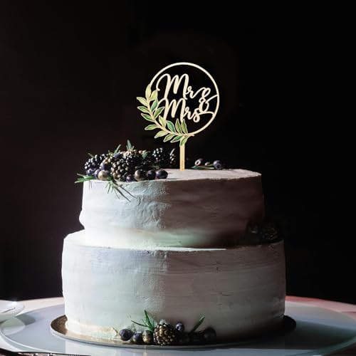 Rustic Wooden Mr and Mrs Cake Topper - Eco-Friendly