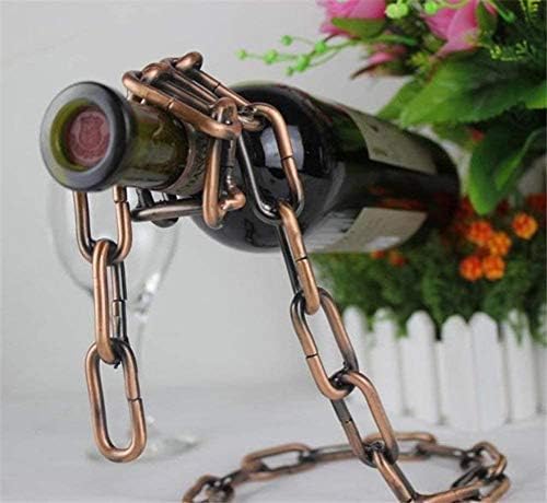 TBWHL Floating Wine Bottle Holder - Unique Levitating Steel Chain Stand