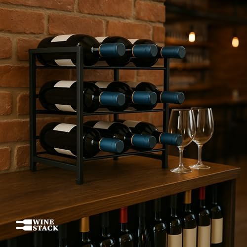 Modern Metal Countertop Wine Rack 1