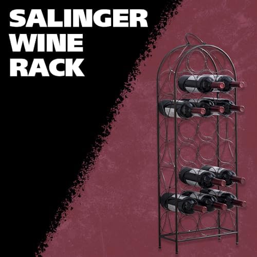 Kings Brand Furniture 23 Bottles Freestanding Wine Rack Pewter